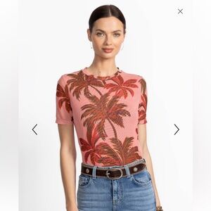 JOHNNY WAS ELEANOR SHORT SLEEVE MESH TEE